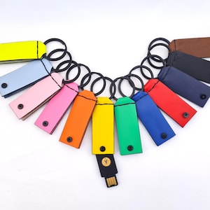 Portachiavi con supporto Yubikey Proteggi custodia in pelle Yubikey 5 NFC Custodia Yubico Yubikey 5C NFC Chiave di sicurezza Custodia protettiva in pelle Yubikey Flip