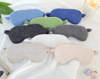 Leinen-Schlafmaske, Reise-Schlafmaske, Leinen-Augenmaske, natürliche Augenschlafmaske, umweltfreundliche Schlafmaske, Nacht-Augenabdeckung, Schlafliebhaber-Geschenk, Geschenk