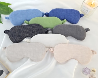 Linen Sleep Mask, Travel Sleep Mask, Linen Eye Mask, Natural Eye Sleep Mask, Eco-friendly Sleep Mask, Night Eye Cover, Sleep Lover Gift,Gift