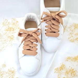 Wide Shoelaces Ribbon Laces Wedding Shoelaces Custom Shoe Strings Wide Ribbon Shoelaces Prom Shoe Laces for Sneakers and Shoes
