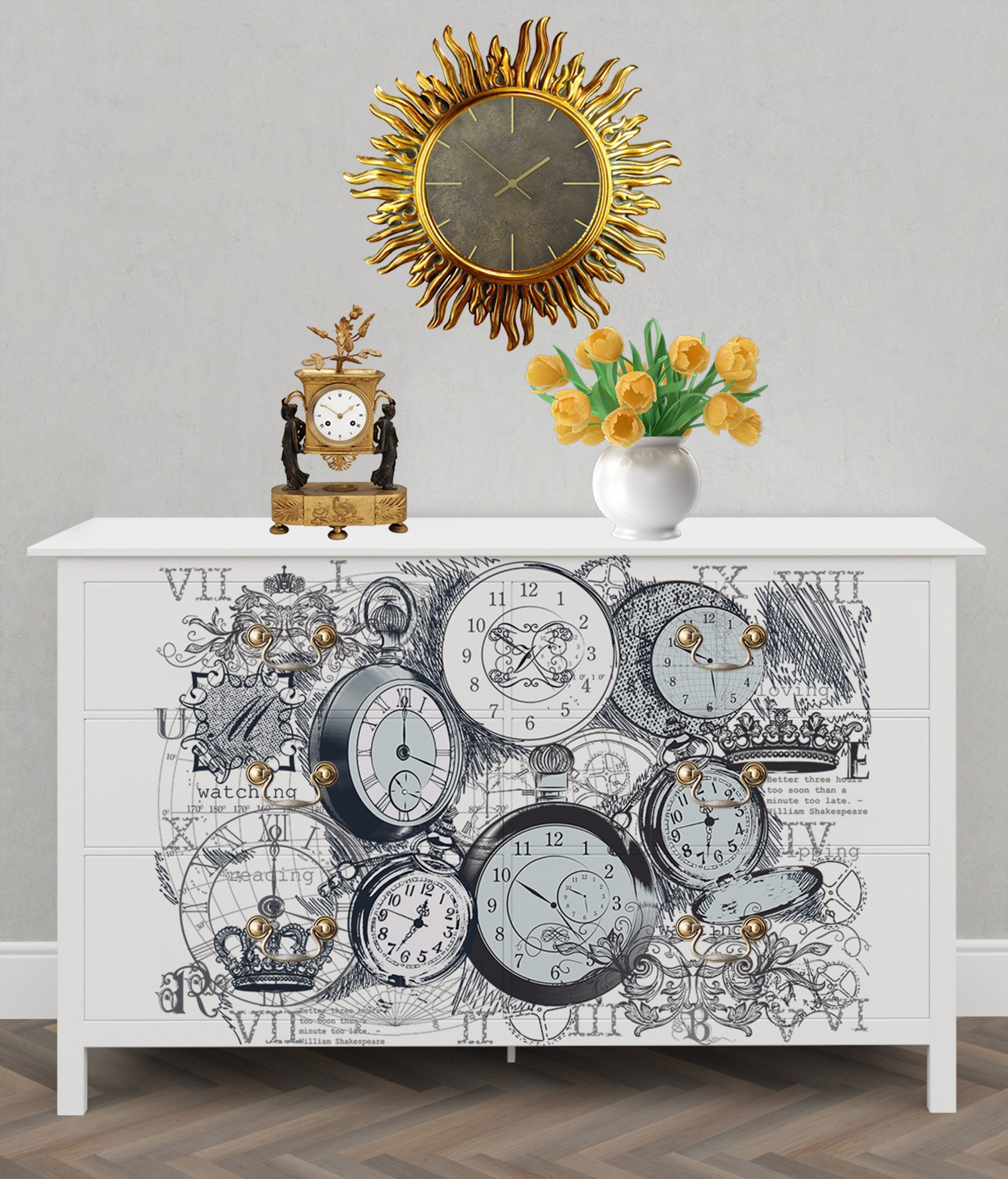 Rub On Furniture Transfer Image Decal made by Hokus Pokus name Etsy