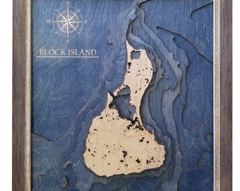 Bathymetric Map of Block Island, RI