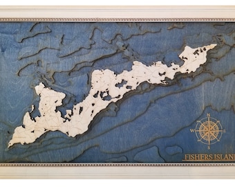 Bathymetric Map of Fishers Island, NY