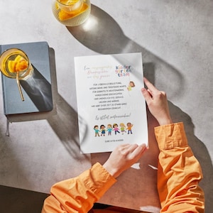 Danke - Poster Kita-Abschied -PDF zum Ausdrucken - Last-Minute-Geschenk für Erzieherin oder Tagesmutter –  Kindergarten - Geschenk