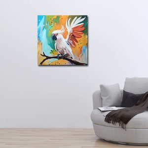 Painting | Directly from the artist | Colorful portrait of a cockatoo | Unique piece | Original work | Pop Art | Animal | Unique piece | Art | Peggy Liebenow