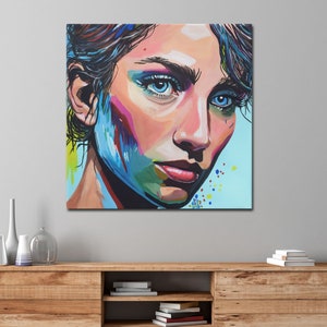 Painting | Direct from the artist | Modern portrait of a woman | Unique piece | Original work | Pop Art | Unique | Art | Art Exclusive