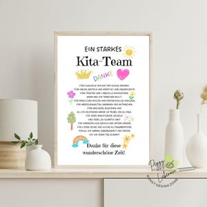 Merci - Affiche Adieu Garderie - PDF à imprimer - Cadeau de dernière minute pour éducatrice ou assistante maternelle - Maternelle - Cadeau