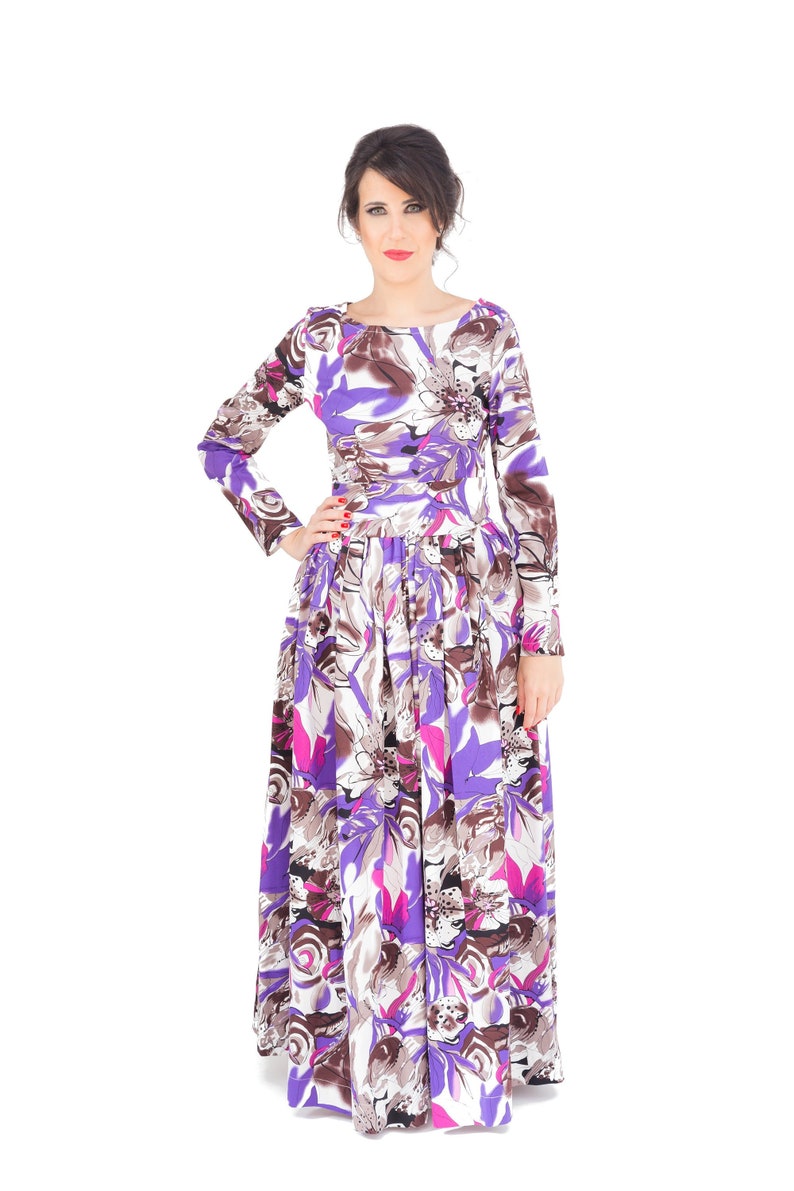 Womens Dress Long Dress Maxi Dress Floral Print Dress - Etsy