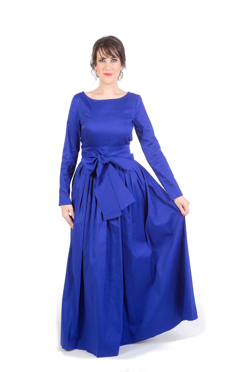 Blue Wedding Dress Long Dress Maxi Dress Navy Blue Dress Etsy
