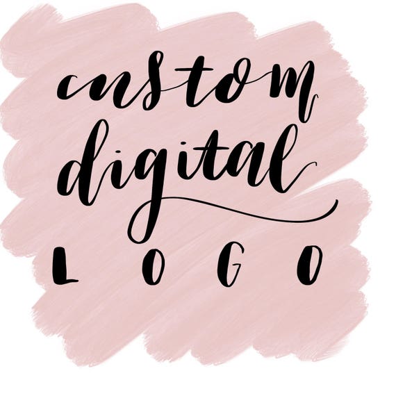 custom digital logo etsy etsy