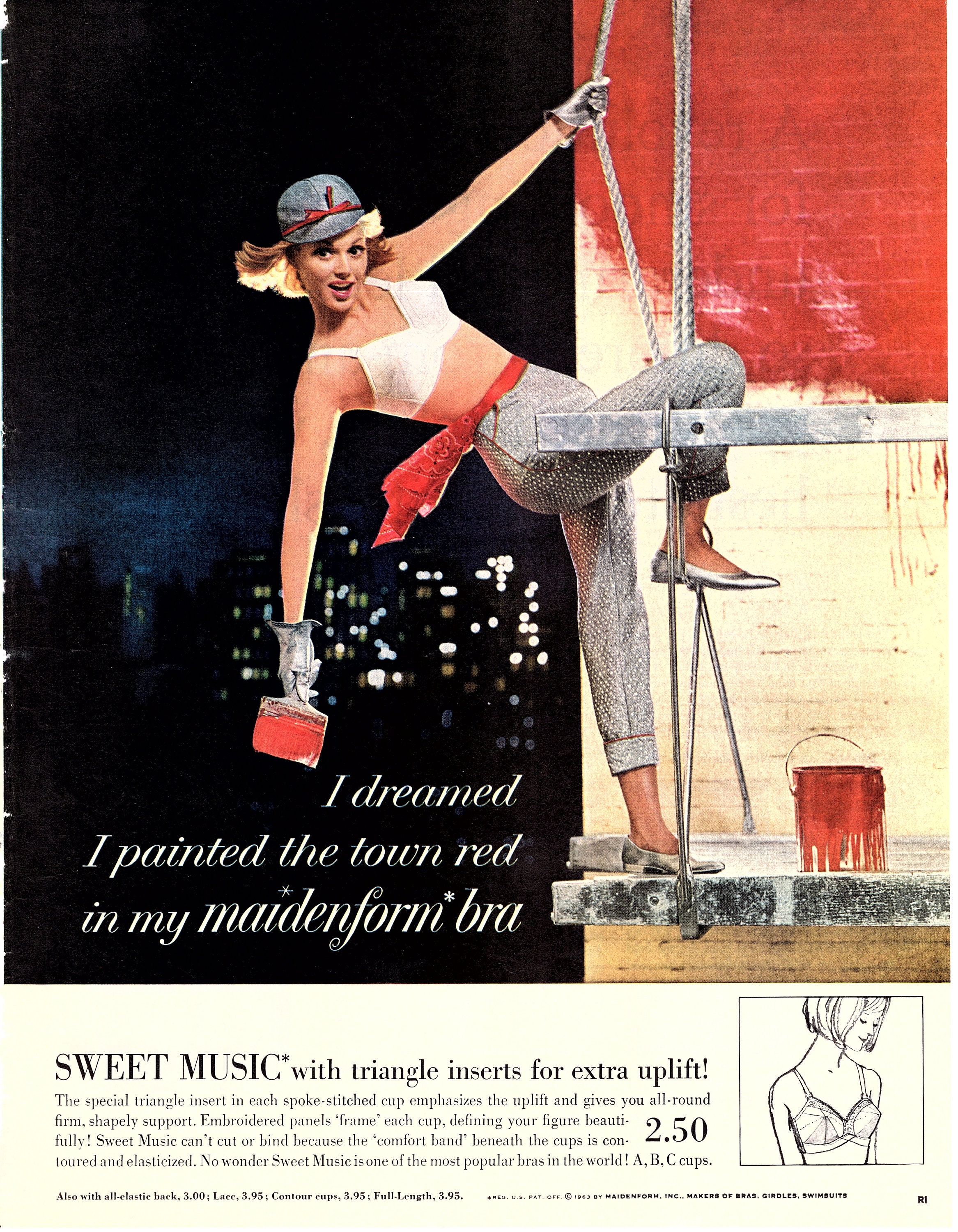 1952 PETER PAN Strapless Pointy Bra - Petty Women - 3 Figure Types -  VINTAGE AD 