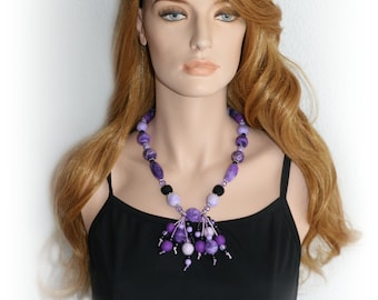 Purple Dreams - Handgemachte Halskette aus Filz