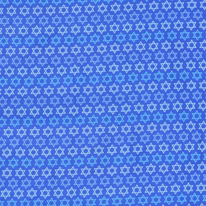 May include: A blue background with a repeating pattern of white six-pointed stars.