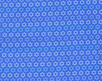 Davidstern Stoff, jüdischer Stoff, Schüttgut, Jejuda Stoff, Mixed Faith, Chanukkah Geschenk, Menorah, Dreidel, Chanukkah Ikonen 807