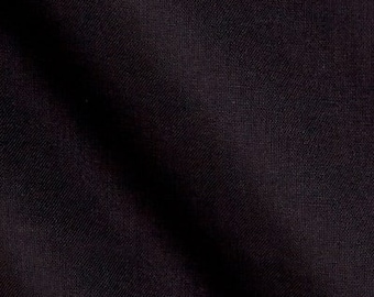 Solid Black Fabric, Kona Cotton, Quilters Fabric, 100% Cotton, Lightweight Fabric, by the yard, Mask Fabric, 60x60 thread count 120,