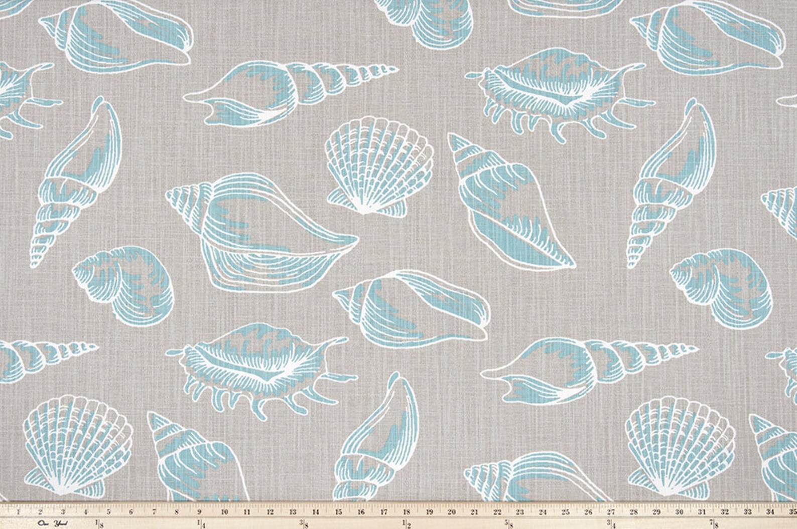 Coastal Fabric Beach Treasure Premier Prints Fabric Teal Etsy