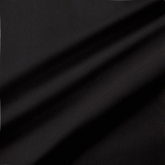 Solid Black Fabric, Black Kona Cotton, Quilters Fabric, 100% Cotton, Ready to ship, by the yard, Mask Fabric, 120 thread count