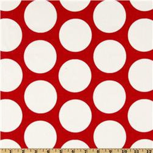 Polka Dot Fabric, by the yard, Premier Prints Fabric, Lipstick Red fabric, White and red fabric, Indoor, Upholstery fabric, Dandi Dot, no405