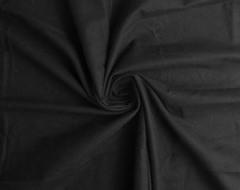  Black Flannel Fabric By The Yard