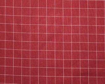 Tela de franela Super Snuggle roja a cuadros cortada a medida, 42" de ancho, Oeko-Tex Standard 100, 896