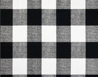 Buffalo Check, Black and White Fabric, Anderson Premier Prints Fabric, Upholstery, Black and White Plaid Fabric by the yard Farmhouse no.713