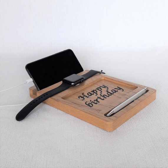 Apple Watch Dock Iphone Stand Bedside Organizer Docking Etsy