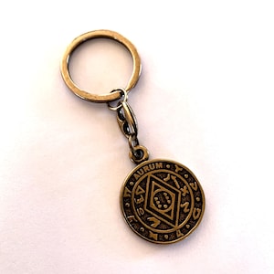 Solomon Seal Keychain. Magical pentacle of Solomon. Hexagram of Solomon. Amulet for Protection