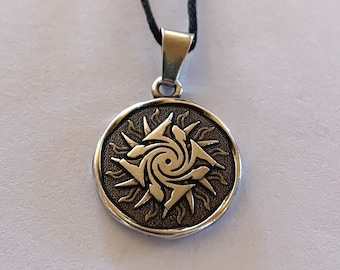 Garuda Pendant Necklace, Slavic Amulet, Pagan jewelry.