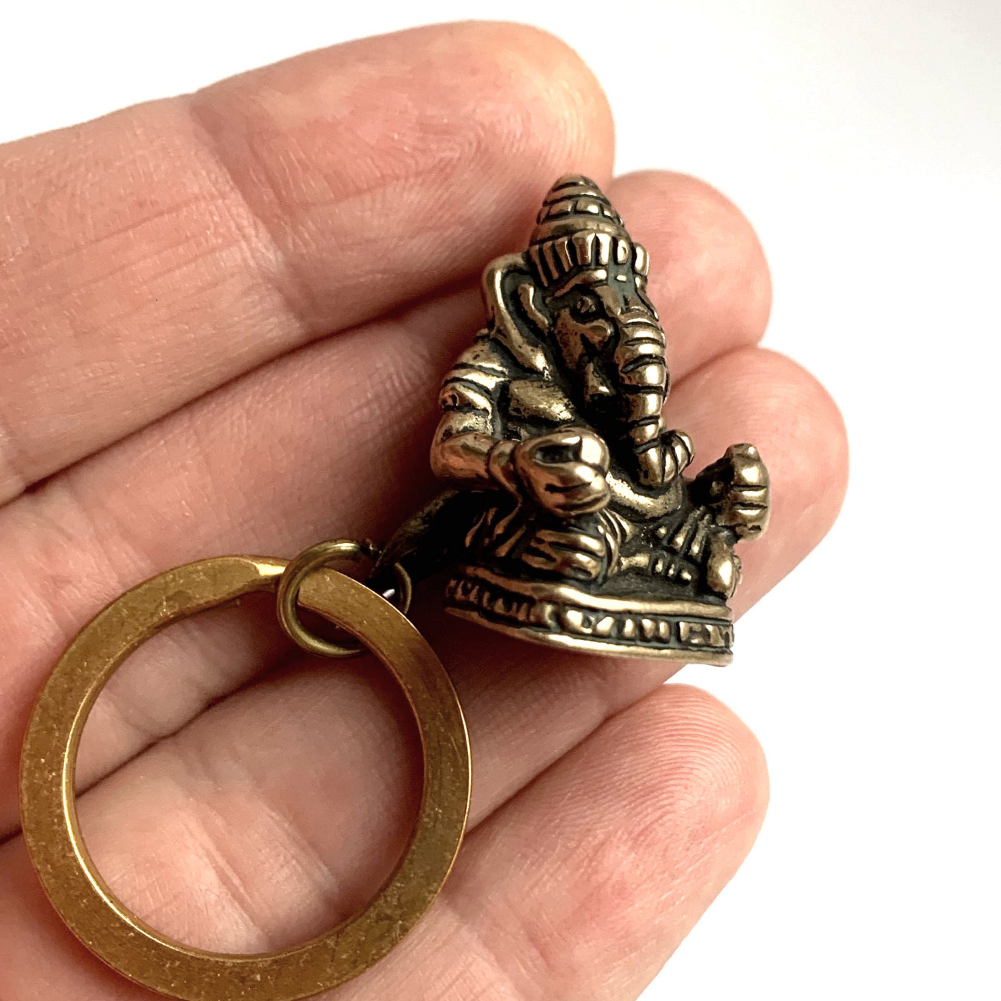 Lord Ganesha Keychain. Good Luck Keychain. Sacred Elephant God Etsy