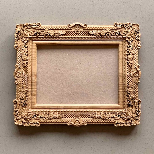 Carved Wood Frame Etsy