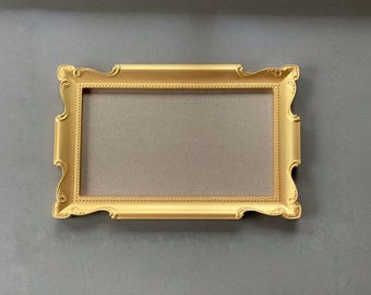 Carved wood photo frame, Gold Ornate Picture Frame Decorative square, Vintage Baroque Style, Elegant Home Decor Gift