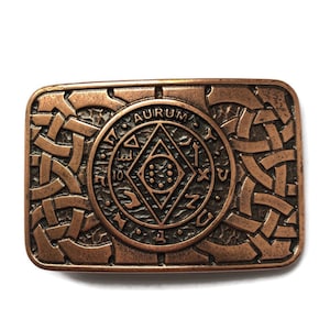 The Seal of Solomon Belt Buckle, Solomon&#39;s Key Belt Close Metal brass