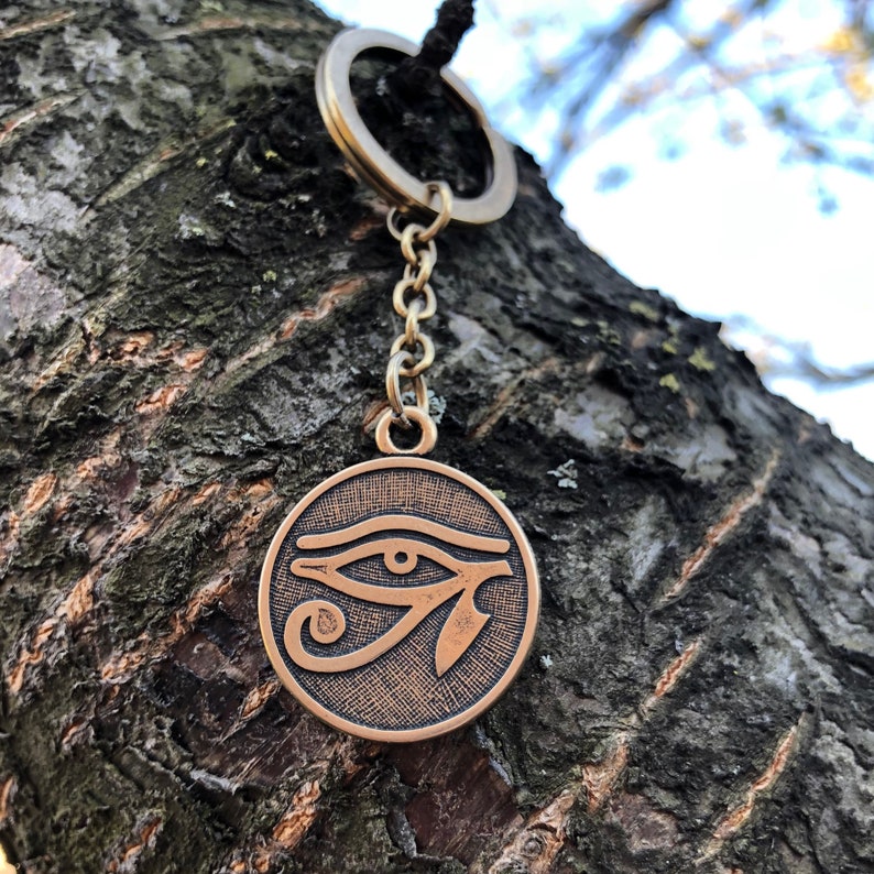 Egyptian Eye of Horus Keychain All Seeing Eye Protection Etsy
