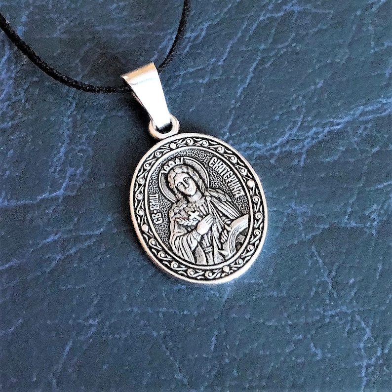 Saint Katharine Icon Necklace. St Catherine of Alexandria Etsy