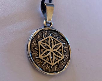 Slavic Star of Perun Pendant, Viking Amulet Necklace, Pagan Jewelry