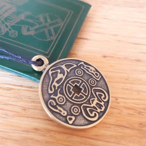 Coin of happiness pendant Mens lucky charm necklace jewelry for man