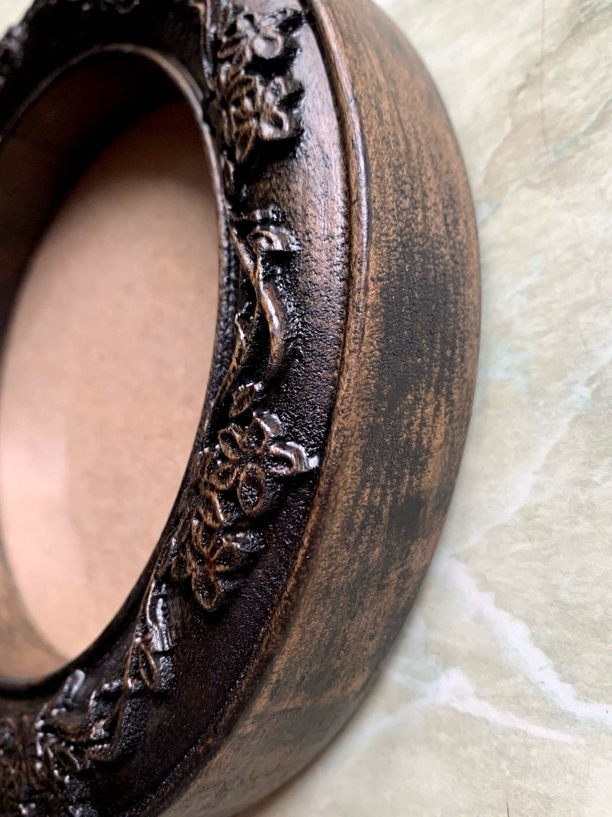 Small Picture Frame Round Photo Frames Decorative Floral Etsy