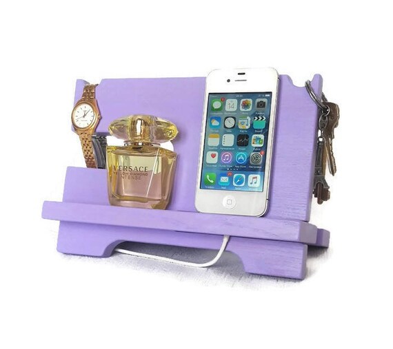 Phone Docking Station Organizer Woman Wood Charging Station Etsy