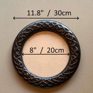 Round Celtic Knots Photo Picture Frame Wall Mounted Home Decor Embroidery Frame Solid Wood