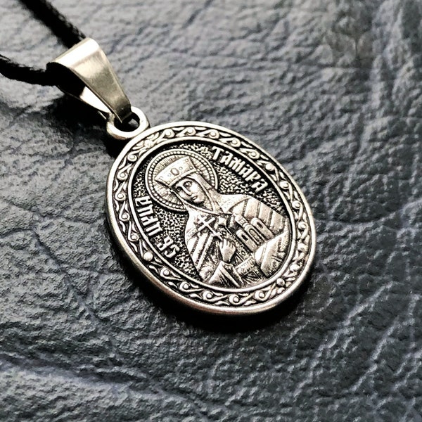 Collar Icono Santa Tamara. Santa Tamar, Reina de Georgia Christian Charm. Regalo religioso.