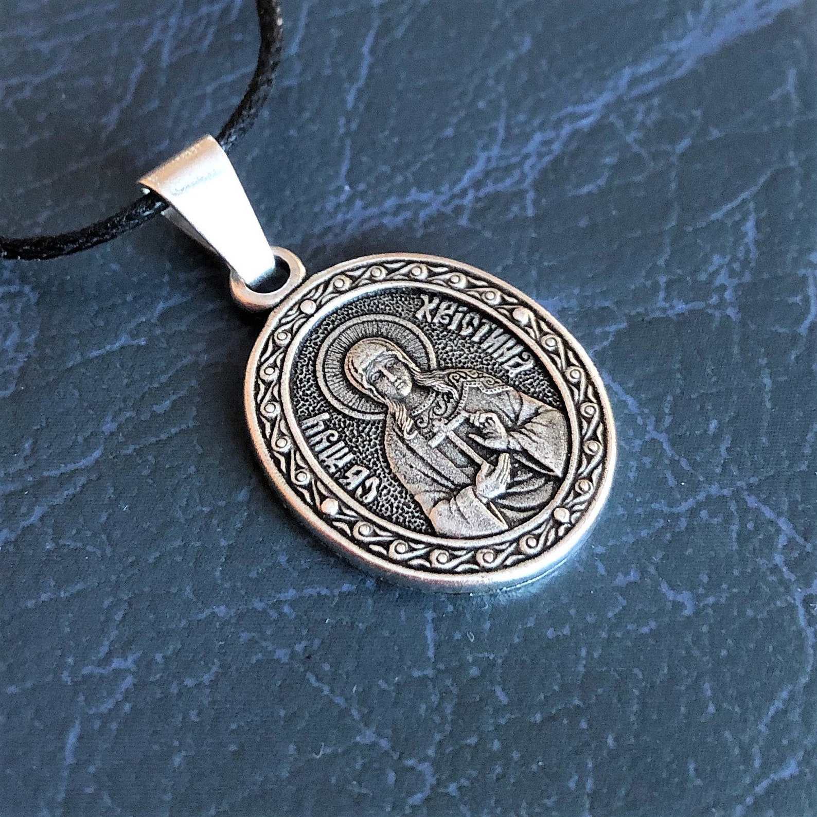 Saint Christina Icon Necklace. Martyr Christina of Tyre | Etsy