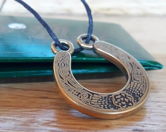 Gift for Horse Lover. Lucky Horseshoe pendant. Amulet horse shoe for good luck.