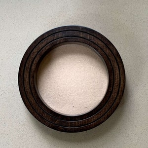 6x6 inches Round Photo Picture Decorative Frame Carved Wood Wall Mounted Home Decor Embroidery Frames