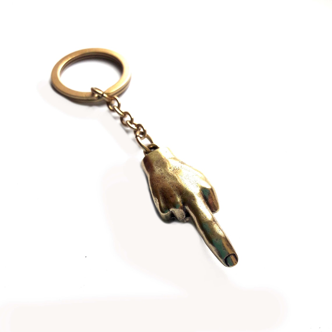 Middle Finger Keychain Funny Keyring Gift for Friend Gift Etsy