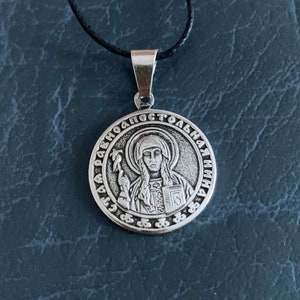 Saint Nino / Nina of Georgia Pendant Necklace. Holy Equal-to-the-Apostles Nina Christian Charm. Religious gift.
