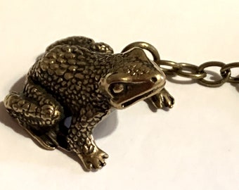Cute Frog Keychain. Funny Toad Keychain. Accessory Frog. Gift Frog Lovers
