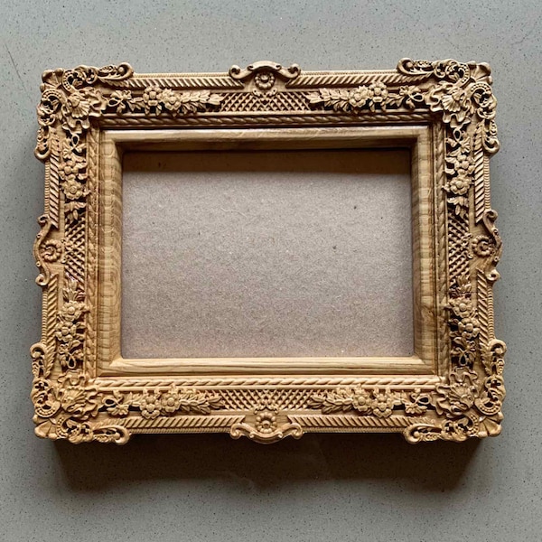 Carved Wood Frame Etsy