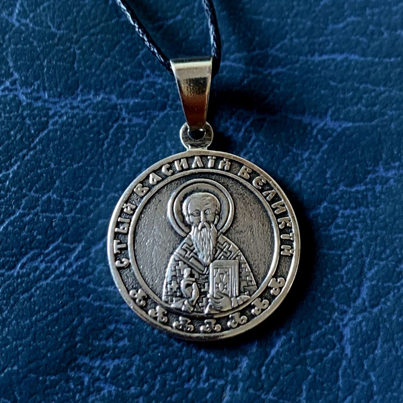 Basil of Caesarea Pendant Necklace. Saint Basil the Great Religious ...