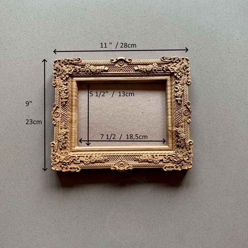 Beautiful Wood Wall Picture Frame. Decorative Square Photo Etsy