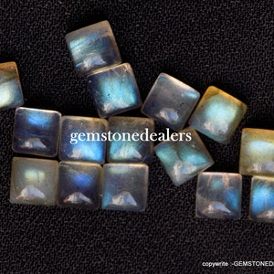6MM NATURAL labradorite square CABOCHON 6mm labradorite 6x6mm square nice quality discounted best price top quality blue labradorite 6mm SQ